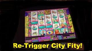 Re-trigger City on Stinkin Rich slot Machine