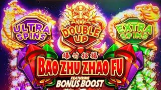 I GOT IT ALL!  MEGA FEATURE on BAO ZHU ZHOU FU SLOT MACHINE BONUSES and GREAT WINS!  SUPER EXCITING!