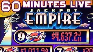 • 60 MINUTES LIVE •️ JACKPOT EMPIRE QUICK HITS - LIVE FROM THE SLOT MUSEUM!