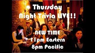 Thursday Night Trivia - Promo - New Time