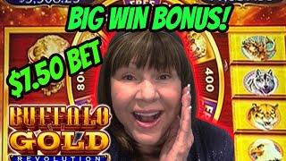 Big Win Bonus on $7.50 Bet-Buffalo Gold Revolution