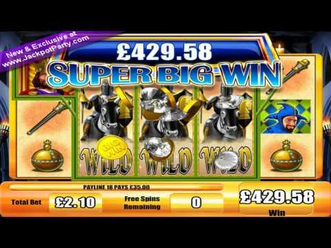 £621.95 MEGA BIG WIN (296 X STAKE) BLACK KNIGHT™  SLOT GAME AT JACKPOT PARTY®
