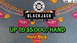 BLACKJACK Season 2: Ep 11 $25,000 BUY-IN ~ High Limit Up to $5000 TABLE MAX HANDS~ NICE COMEBACK WIN