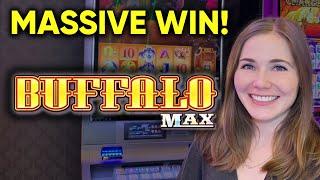 MASSIVE WIN! Buffalo Max Slot Machine! Four Coin BONUS!!