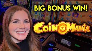 NEW! Coin O Mania Slot Machine! BIG BONUS WIN!!