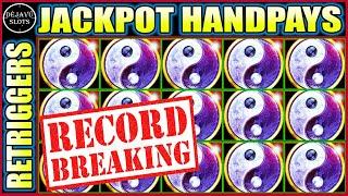 JACKPOT HANDPAY! RECORD BREAKING RETRIGGERS HIGH LIMIT RED FORTUNE SLOT MACHINE