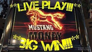 **LIVE PLAY!!!/BIG WIN BONUS!!!** Mustang Money Slot Machine