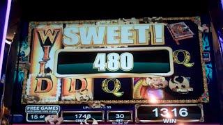 Sky Rider Golden Amulet Slot Machine Bonus - 18 Free Games Win