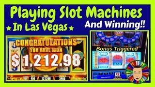 •Playing Las Vegas Slot Machines & WINNING•