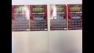 HUGE WIN! - Full of $500s Instant Lottery Ticket - Playing FOUR