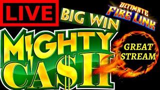 LIVE STREAM!! Might Cash Slot Machine HUGE WIN ! Ultimate Fire Link Big Win