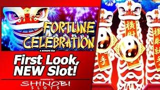 Fortune Celebration Slot - First Look, Free Spins Bonus in New Konami game