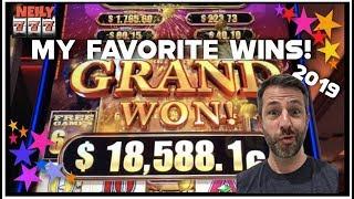 MY FAVORITE BIGGEST WINS AND BEST SLOT MACHINE JACKPOTS FROM 2019!