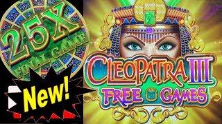 GUARANTEED 25X MULTIPLIER •   WHAT !!    • Cleopatra 3 Slot •