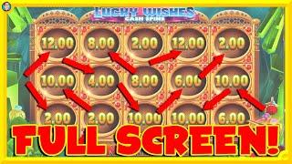 FULL SCREEN on LUCKY WISHES BONUS! £1000 Bonus Hunt