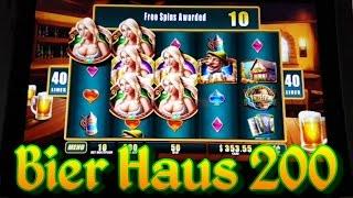Bier Haus 200 Slot Machine - 10 Free Spins with 2 Sticky Wilds - Nice Win