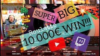10 000€ WIN!! Super Big Online Roulette Hit!!
