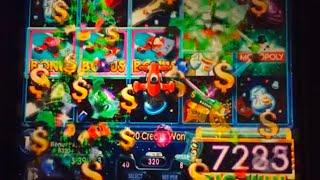 MONOPOLY PLANET GO! Slot Machine Bonus / Max Bet / Fun Big Win!!