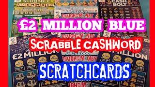 £2.MILLION BLUE...FLAMINGO..SCRABLE .CASHWORD..3 WAYS TO WIN...Dough me Money..mmmmmmMMM