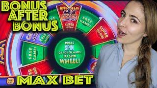 WOW! BONUS after BONUS on WONDER 4 BUFFALO GOLD in Las Vegas!!