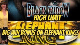 BIG WIN ELEPHANT KING & HIGH LIMIT BLACK WIDOW BONUS