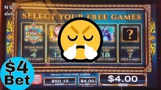 Sky Rider Silver Treasure Slot Machine Bonus Won!!  $4  Bet