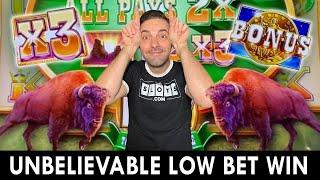 HUGE Buffalo Win on Low Betting while I waited for my Coffee ⋆ Slots ⋆ #ad