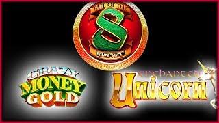 Crazy Money Gold • Enchanted Unicorn • Fate of the 8 • The Slot Cats •