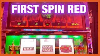 VGT EMERALD FIRE SLOT FIRST SPIN RED AT WINSTAR CASINO THACKERVILLE