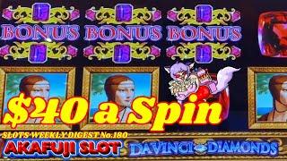 SLOTS WEEKLY DIGEST #180⋆ Slots ⋆ DAVINCI Diamonds, Pink Diamond Slot Machine Jackpot Handpay 赤富士スロット