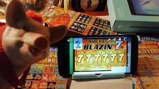 Wow!New Scratchcards.BLAZIN"7"s..Millionaire Multiplier.Triple Payout.Blue CASHWORD Triple..