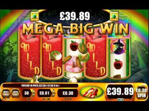 £322.50 MEGA BIG WIN WIZARD OF OZ: RUBY SLIPPERS ™ BIG WIN SLOTS AT JACKPOT PARTY