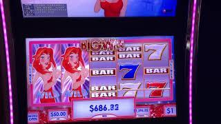VGT Slots "Ruby's  Red Spin Wild" Several Live Red Wins  Choctaw Casinio, Durant, OK