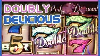 •DOUBLY Delicious • PINK DIAMONDS • $5 MAX BET at Aria• Slot Machine Pokies w Brian Christopher