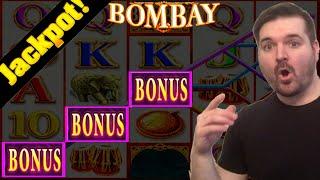 Less Lines Bonus On Bombay Slot Machine Brings A $75.00 Bet Bonus!