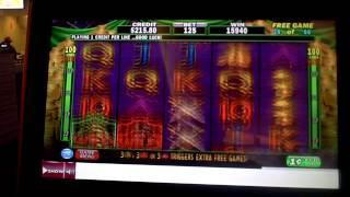 Three Kings Green Lions slot bonus win at Valley Forge Casino.