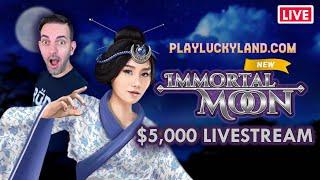 ⋆ Slots ⋆ LIVE $5,000 on PlayLuckyland *NEW* Immortal Moon Slot Machine #ad