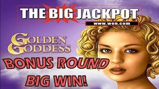 • BIG WIN on GOLDEN GODDESS • BONUS ROUND w/ The Big Jackpot