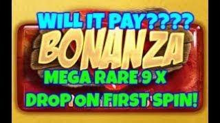 BONANZA (BIG TIME GAMING) RARE 9 X MULTIPLIER ON FIRST BONUS SPIN!! WILL IT PAY????