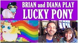 •  Brian and Diana play LUCKY PONY •Theme Thursdays Live Play • Slot Machine Pokies
