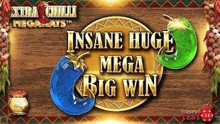 MUST SEE!!! INSANE HUGE MEGA BIG WIN ON THE NEW EXTRA CHILLI SLOT (BTG) - 1€ BET!