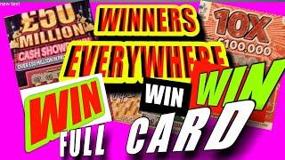 Fantastic Scratchcard game..WOW!..£50,Million cash Showdown..Gold.Lucky Lines..Triple Jackpot.