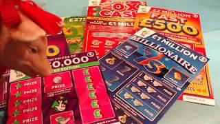 Wow!...What a Scratchcard Game....20x CASH..LUCKY LINES..FAST 500..MILLIONAIRE 7's..250,000 PINK...