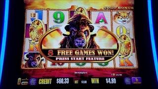 Buffalo Gold Slot Machine Bonuses Win Bet $3 & $3.6!!! Live Play at  Las Vegas Wynn Casino