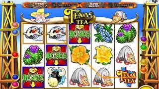 TEXAS TEA Video Slot Casino Game with an OIL DERRICK BONUS