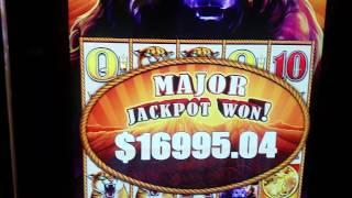 Jackpot Stampede Slot Machine Major Jackpot Big Win $16995.04