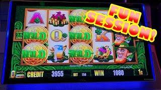 WINNING GAMES! - Lucky on Wild Leprecoins Slot Machine! - Slots #12 - Inside the Casino