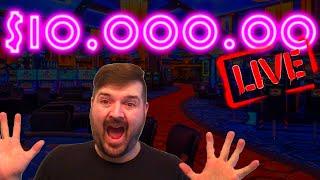 $10,000.00 LIVE Slot Machine Winning! Part 3 of 100,000 Celebration