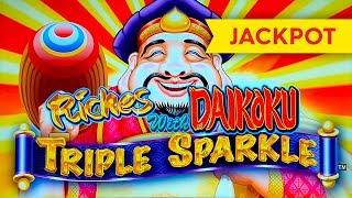JACKPOT HANDPAY! Riches With Daikoku Triple Sparkle Slot!
