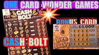 •CASH BOLT•..One Card Wonder•..Special..with •BONUS Scratchcard•Bee Lucky..•